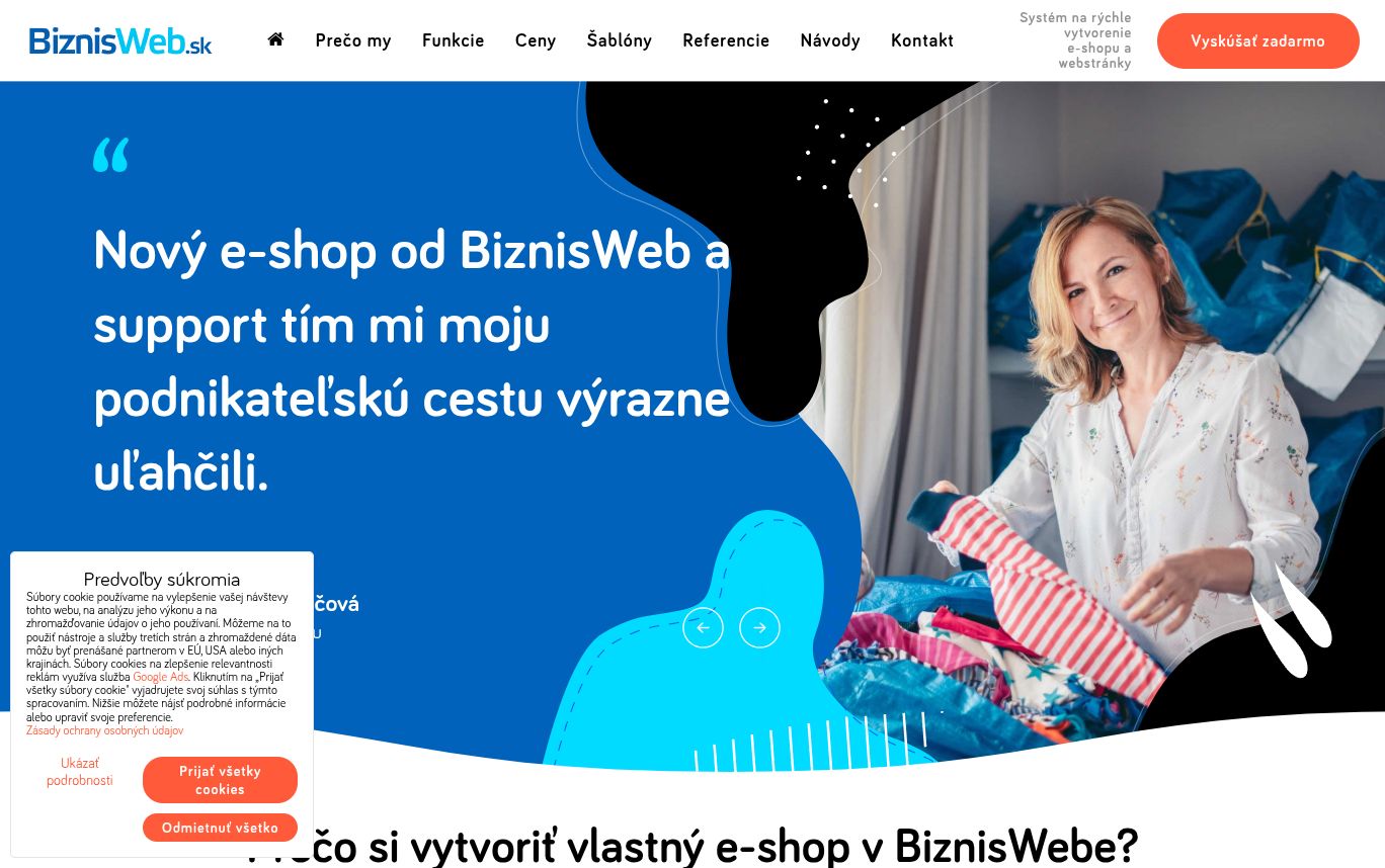 BiznisWeb website screenshot