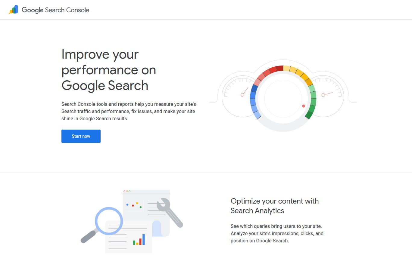 Google Search Console website screenshot