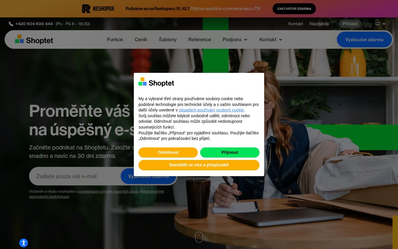 Shoptet website screenshot