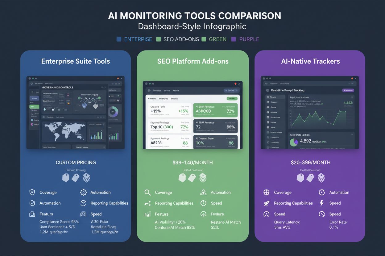 AI Monitoring Tools Comparison Dashboard