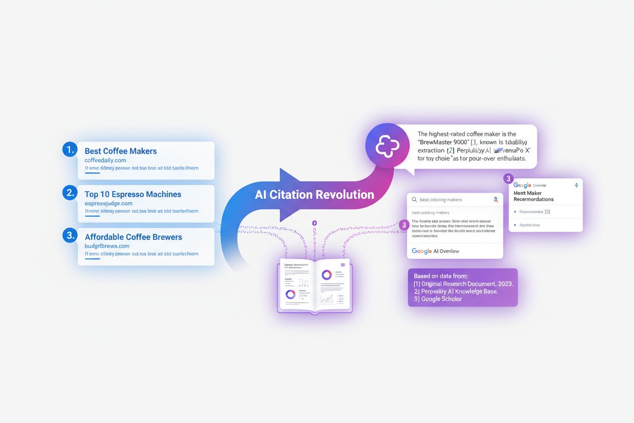 AI Citation Revolution showing transformation from traditional SEO to AI citations