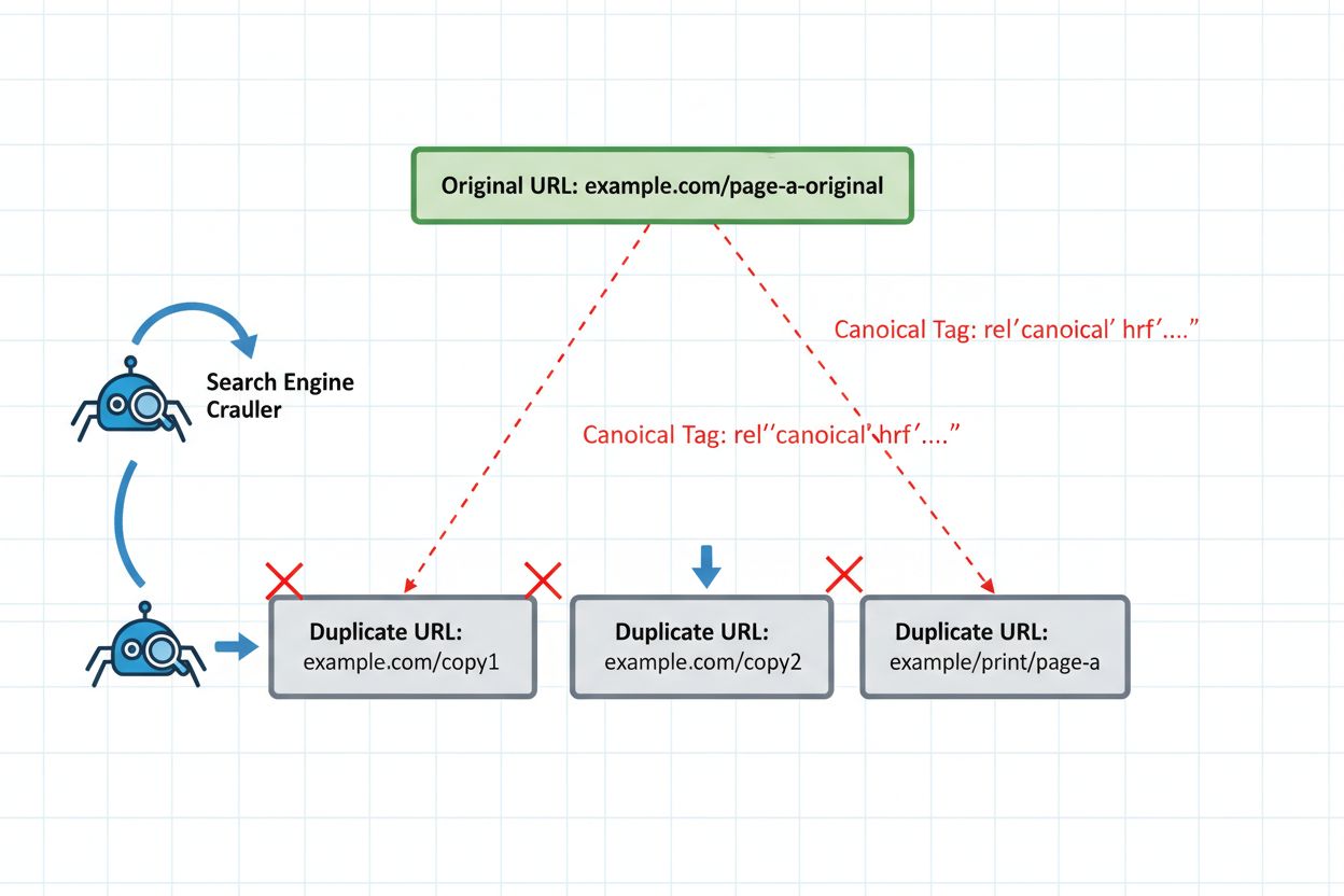 Technical implementation workflow for canonical tags and duplicate content management