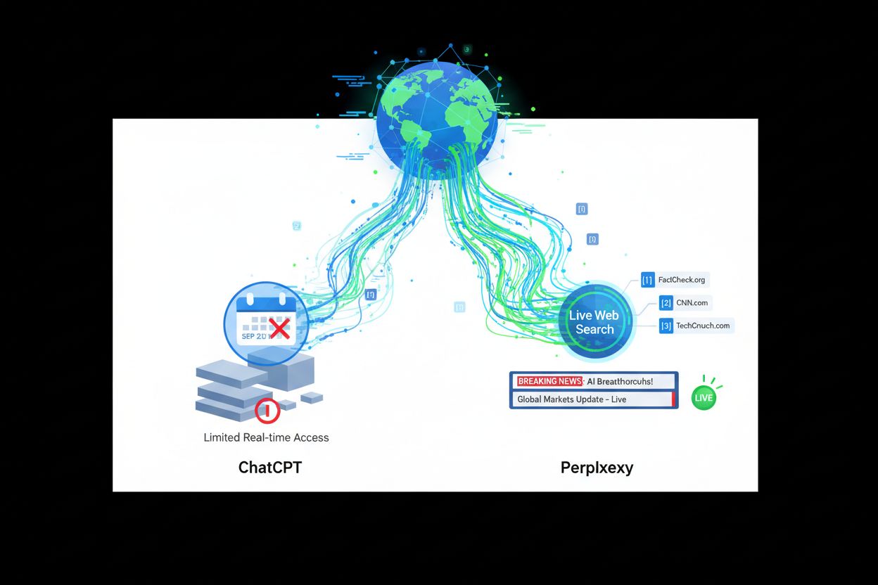 Real-time information flow and web search capabilities comparison