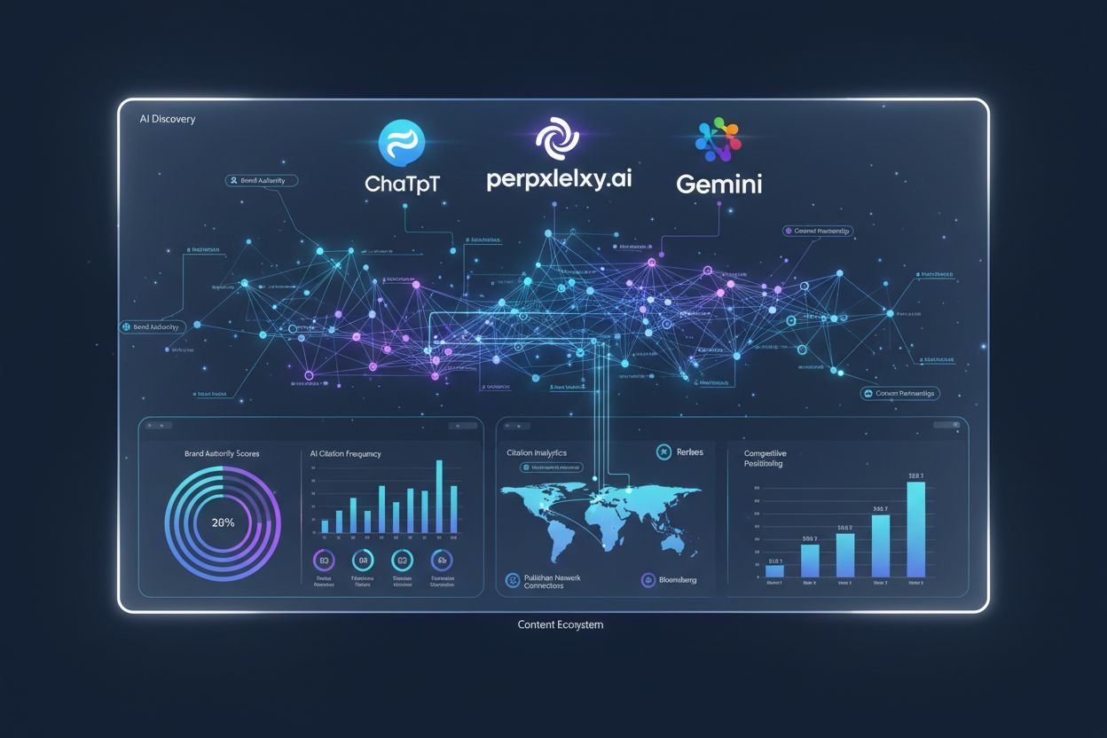 Futuristic visualization of AI-powered content discovery ecosystem
