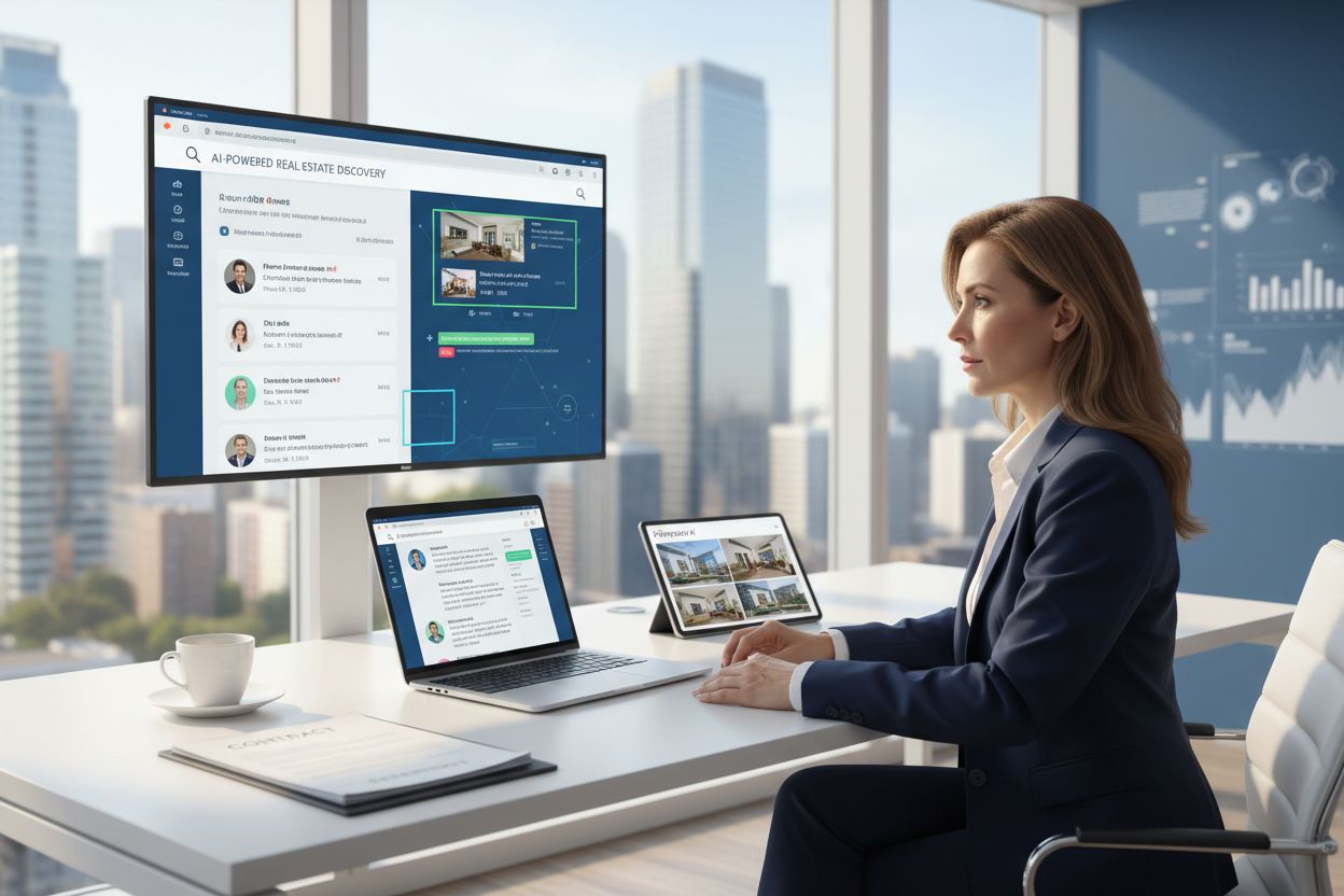 Real estate agent using AI search tools like ChatGPT and Perplexity to discover properties