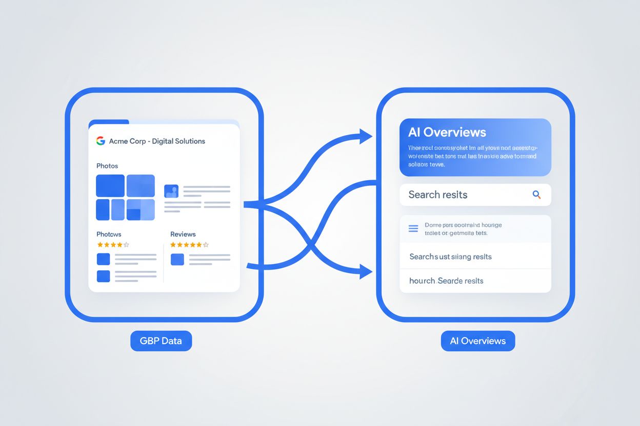 Google Business Profile data flowing into AI Overviews search results