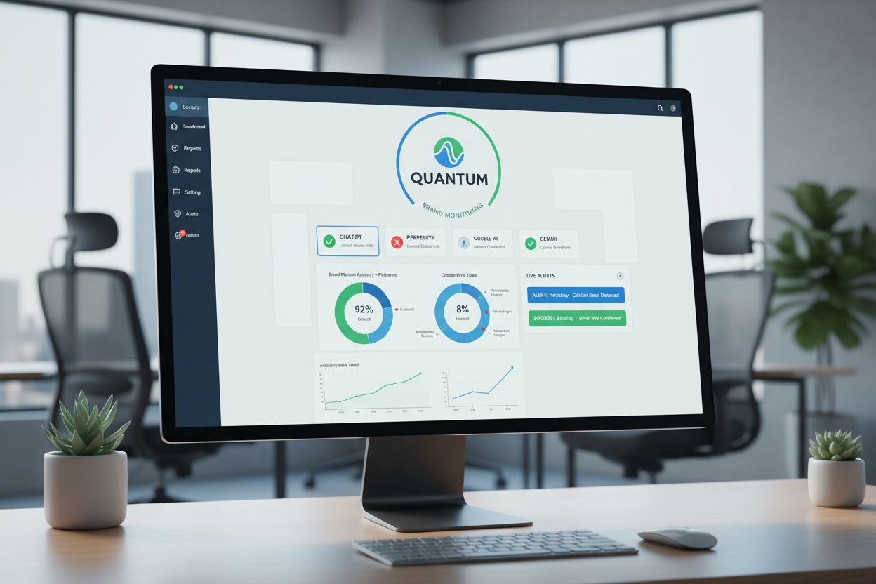 Brand monitoring dashboard tracking AI platforms in real-time