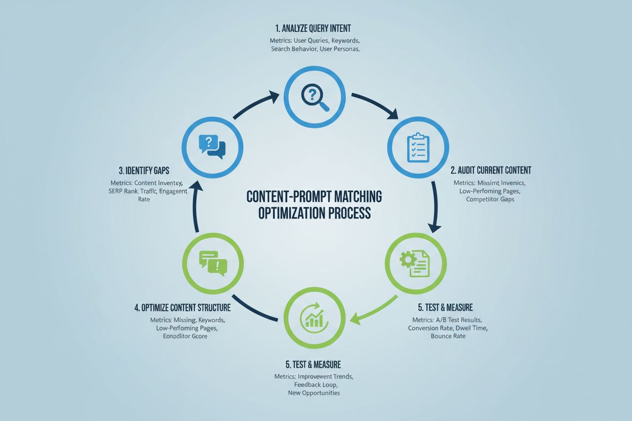 Content-prompt matching optimization workflow with six key steps