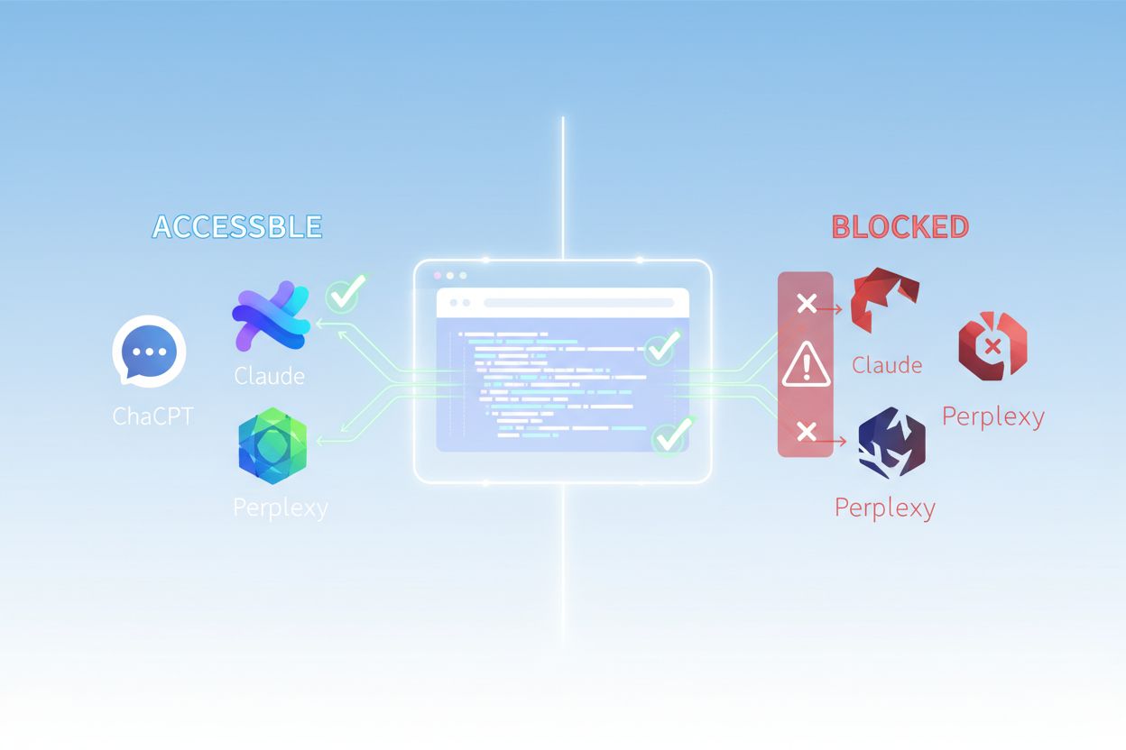 AI bots accessing and blocked from website content