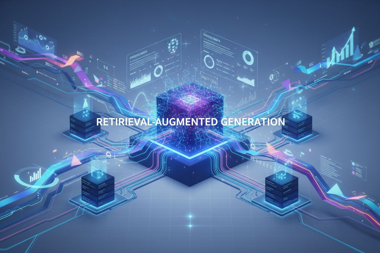 AI analyzing statistics and data with neural networks processing information