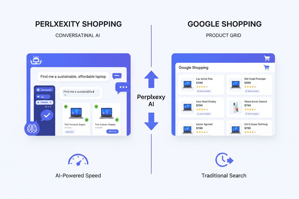 Comparison of Perplexity Shopping vs Google Shopping features and benefits