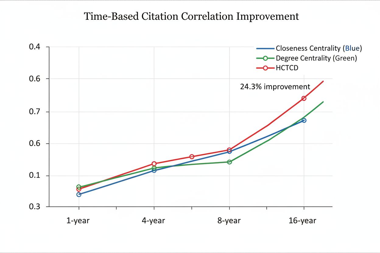 Timeline showing correlation strength increasing with longer observation windows
