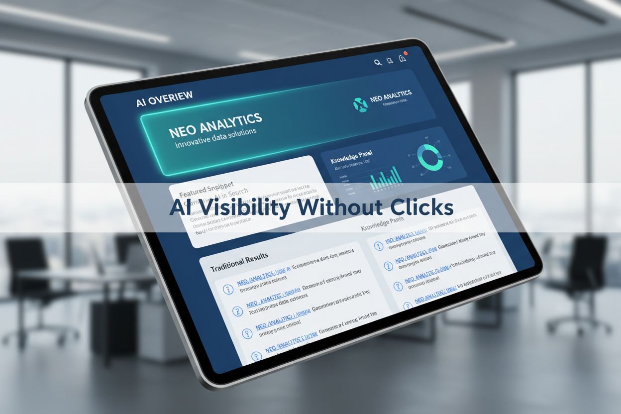 AI Overview showing brand visibility without clicks