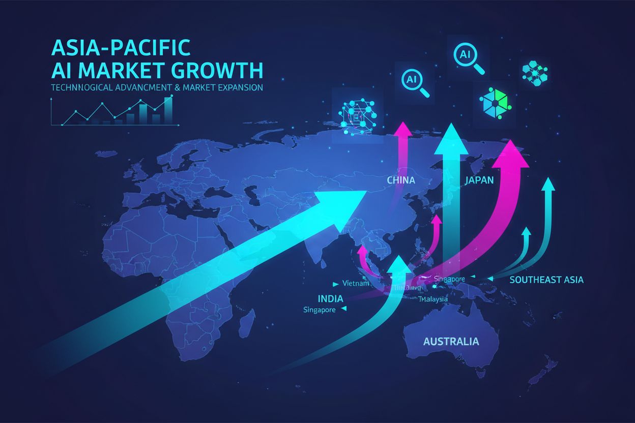 APAC AI market growth visualization showing regional expansion and technological advancement