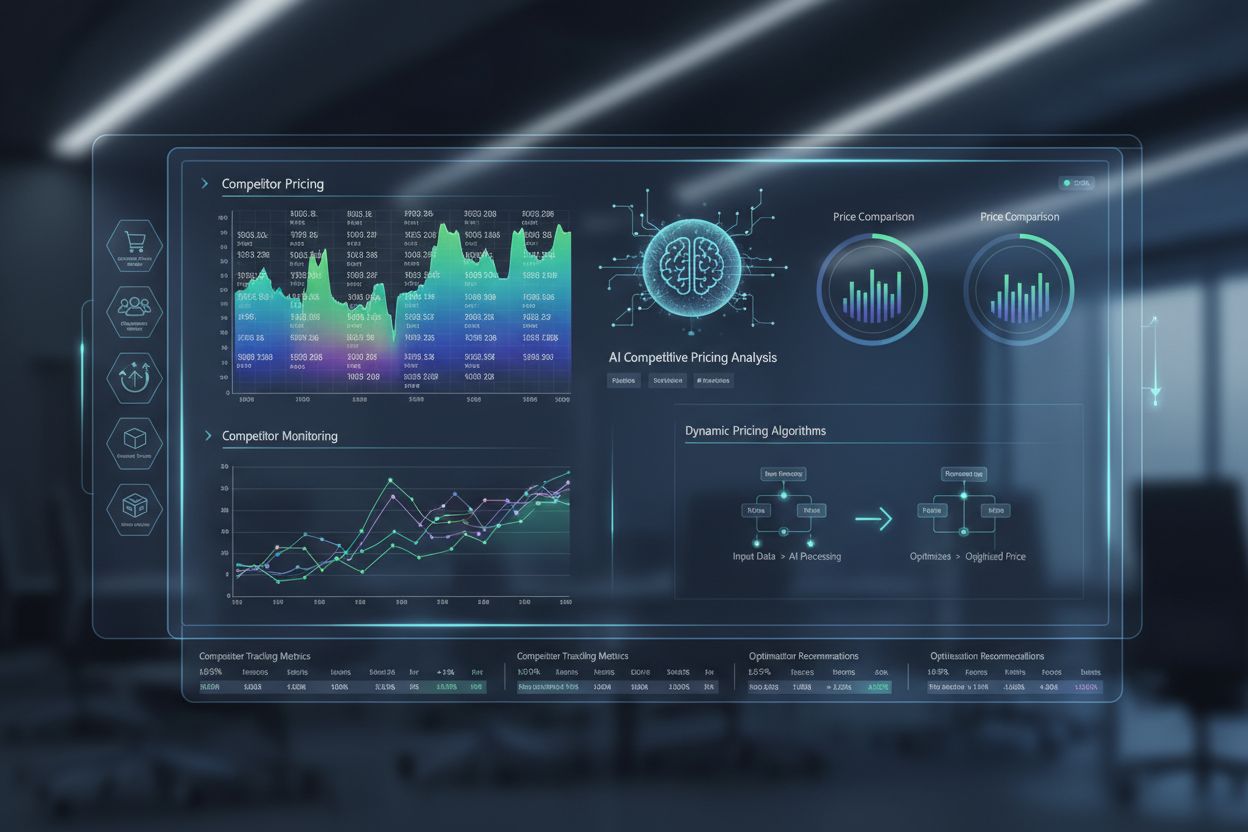 AI-powered e-commerce pricing dashboard with real-time competitor monitoring and dynamic pricing algorithms