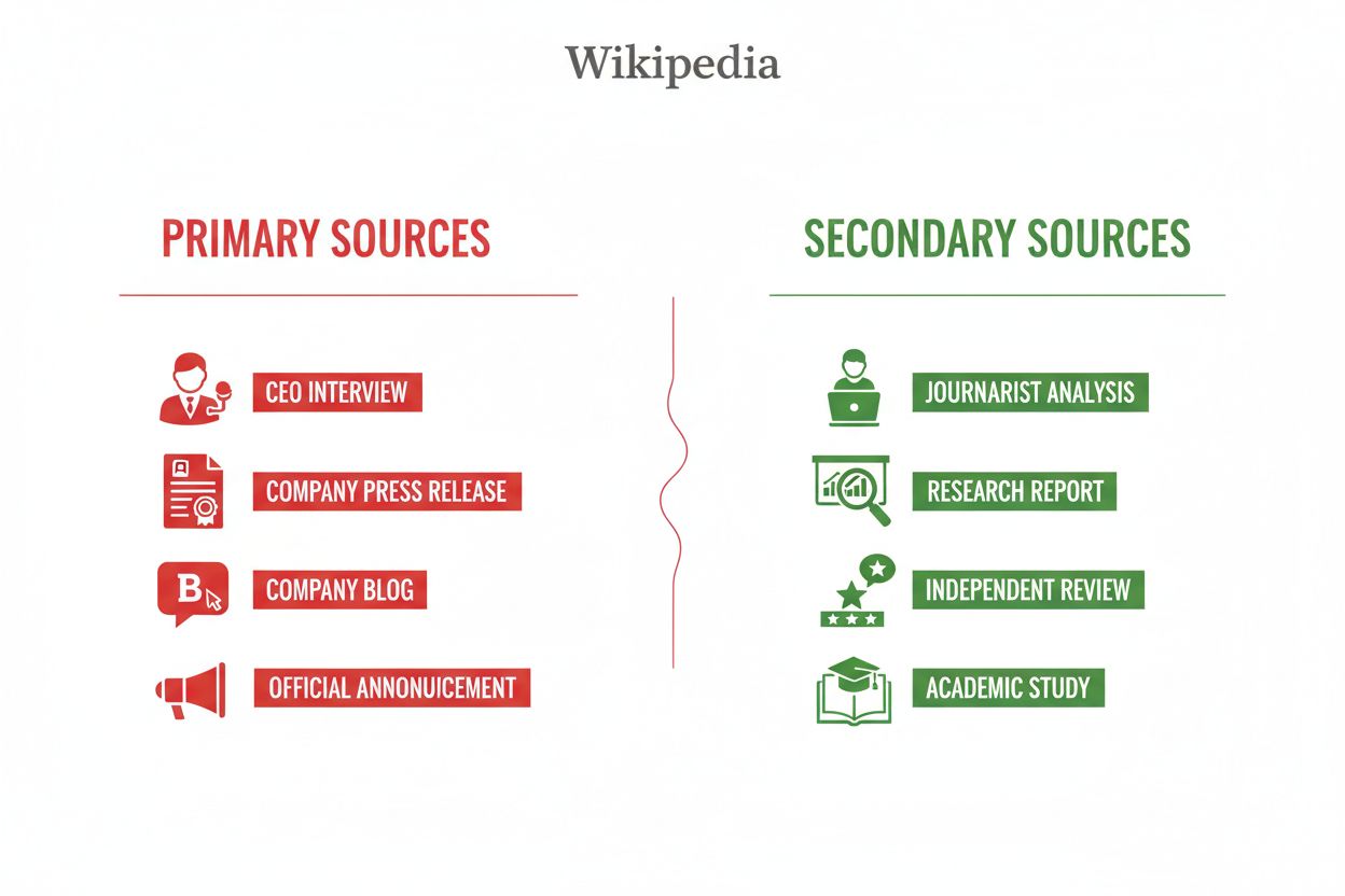 Primary vs Secondary Sources comparison for Wikipedia notability