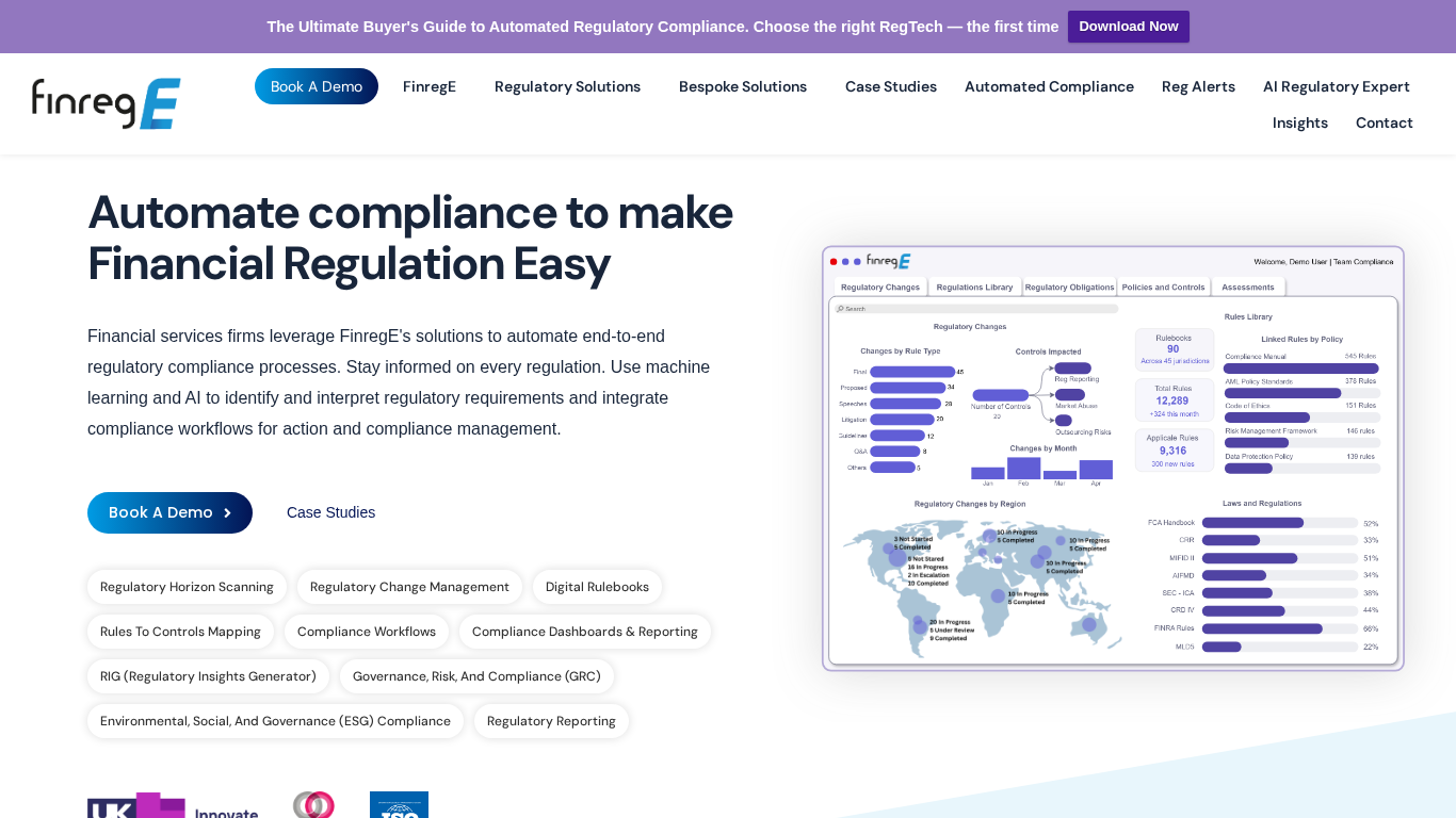 FinregE regulatory compliance platform for AI governance in financial services
