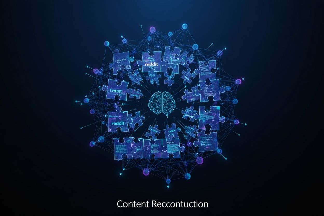 AI content reconstruction from fragments