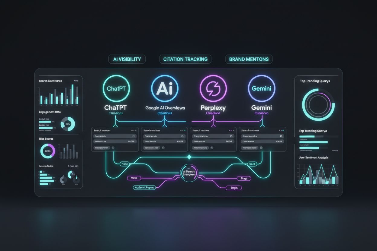 AI visibility monitoring across ChatGPT, Perplexity, Google AI Overviews, and Gemini