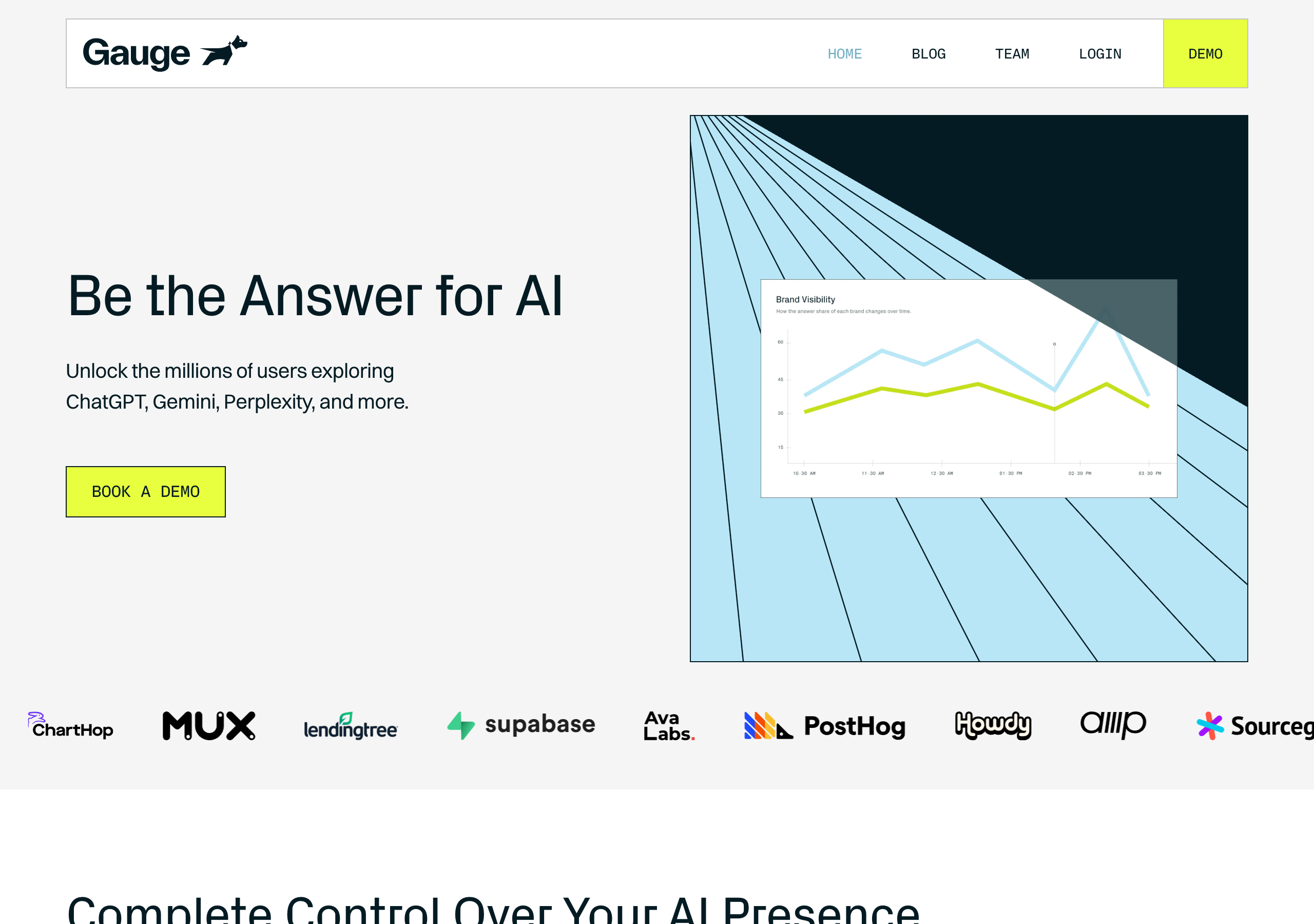 Gauge AI visibility platform for competitive intelligence in ChatGPT and Gemini