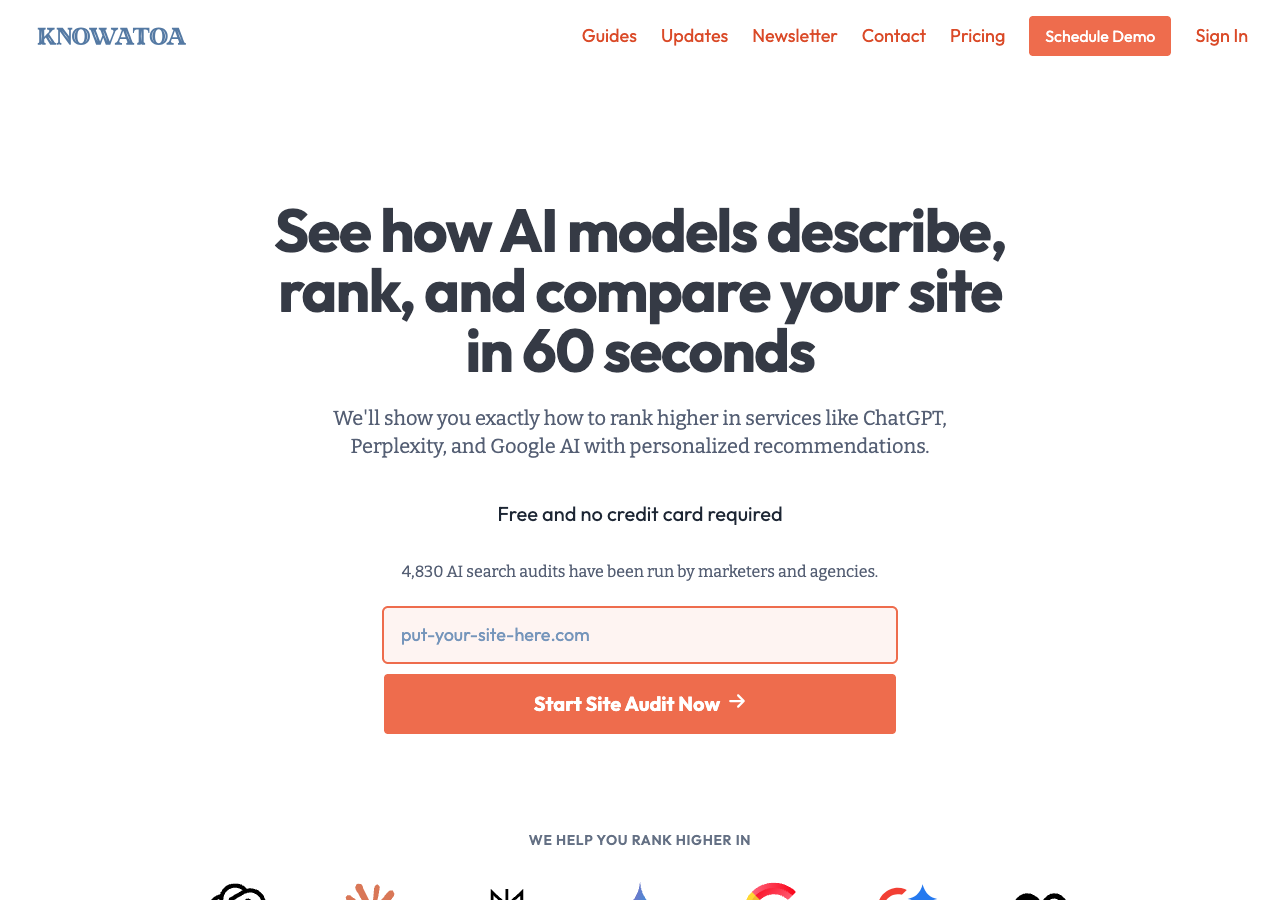 Knowatoa AI brand monitoring with BISCUIT framework for AI search optimization