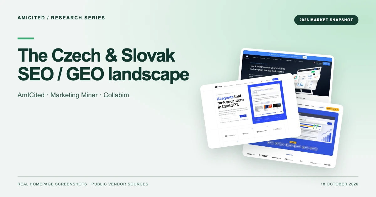 Czech and Slovak SEO/GEO Tools Compared: AmICited, Marketing Miner and Collabim