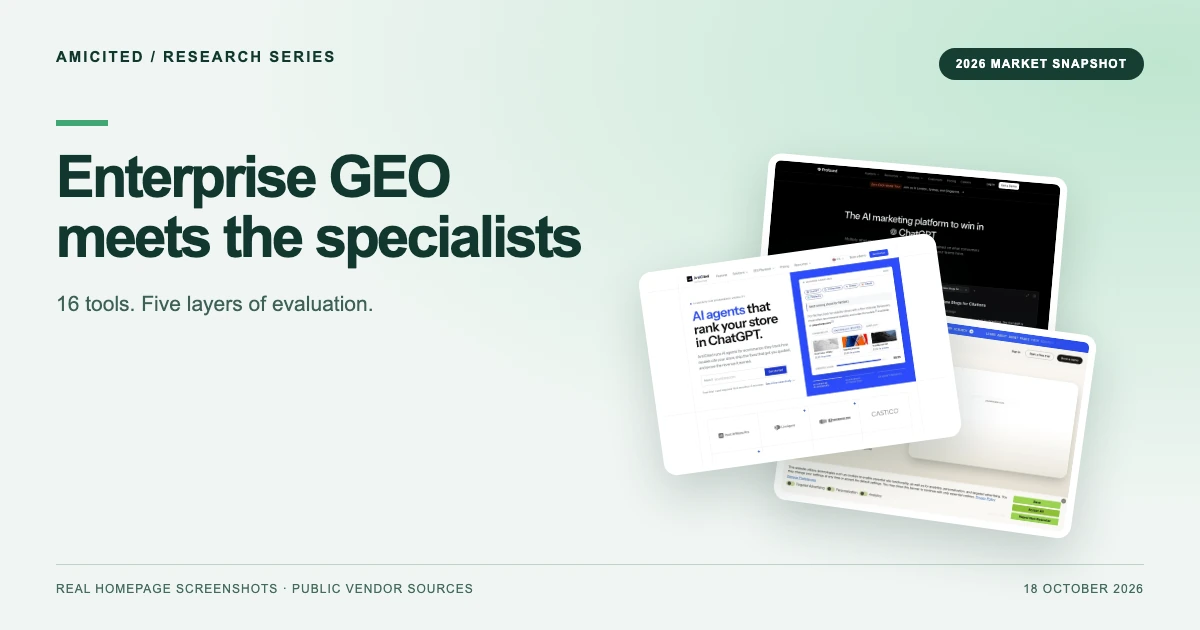 Enterprise GEO Platforms vs AI Visibility Specialists: 16 Tools Compared