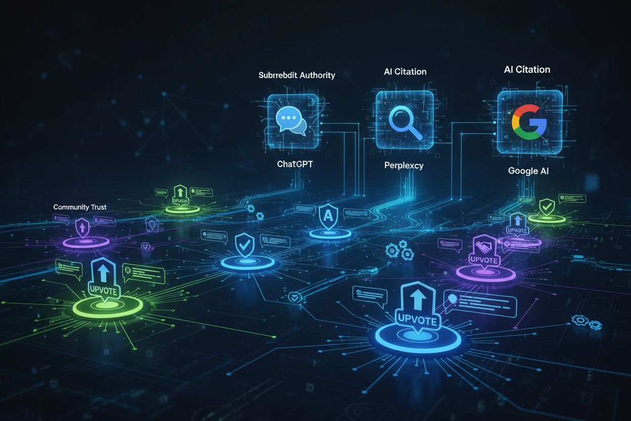 Reddit community structure with AI systems accessing data