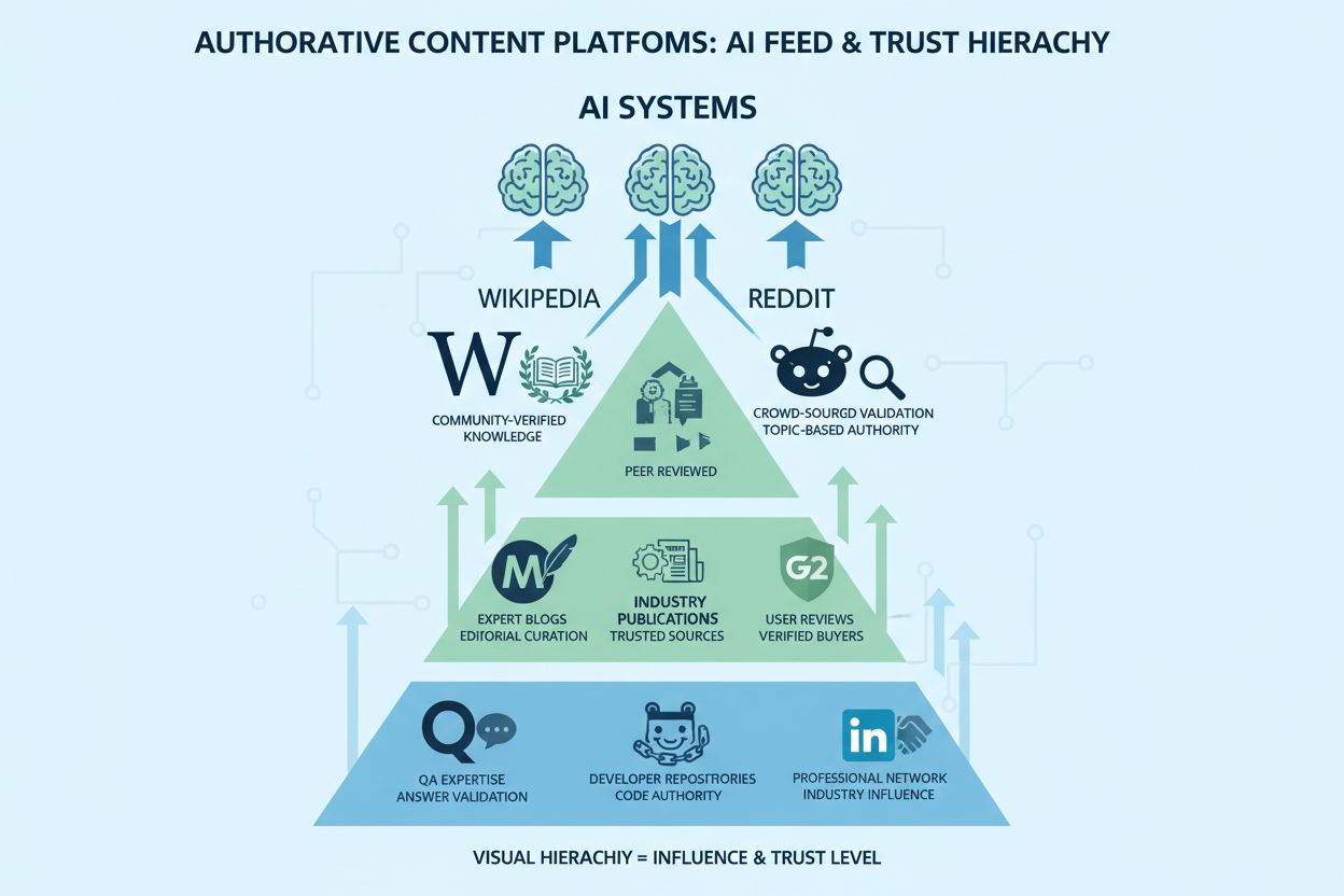 Comparison of authoritative platforms for content distribution to AI systems