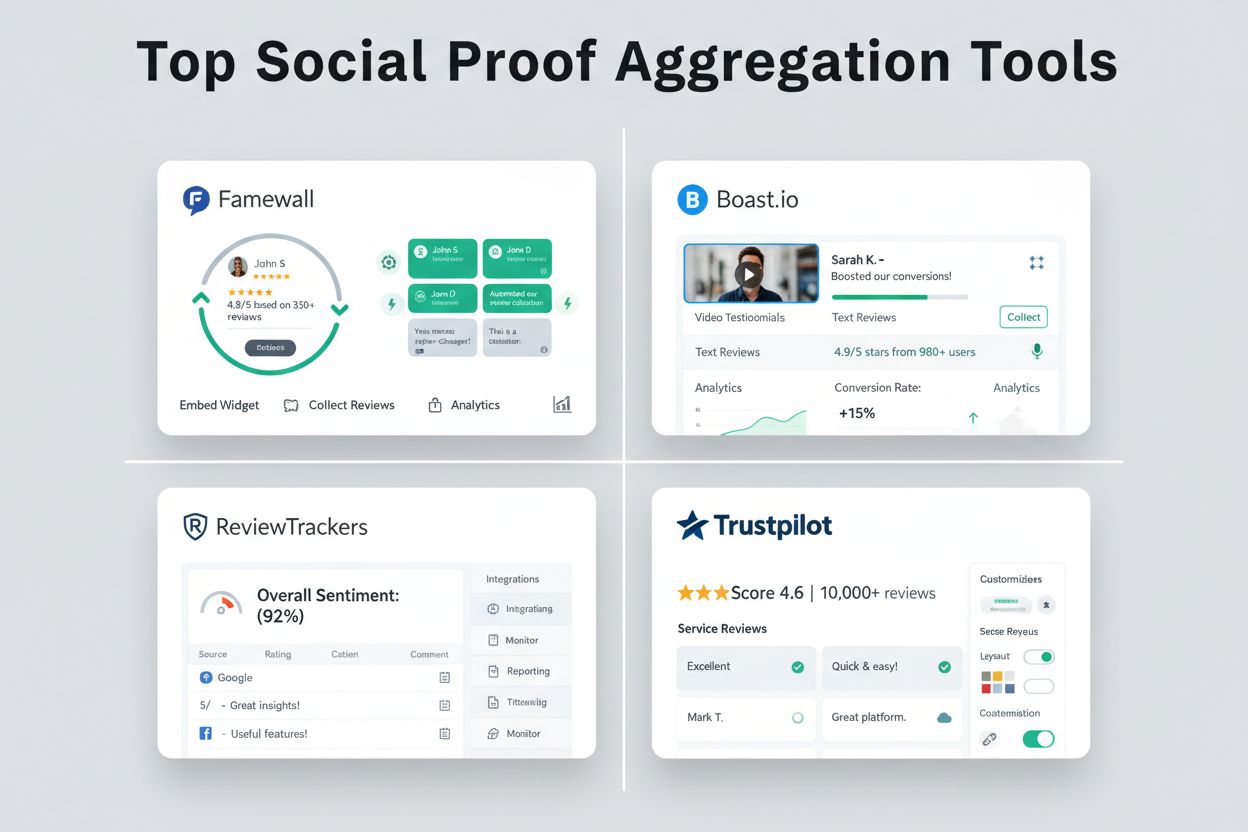 Top social proof aggregation tools comparison