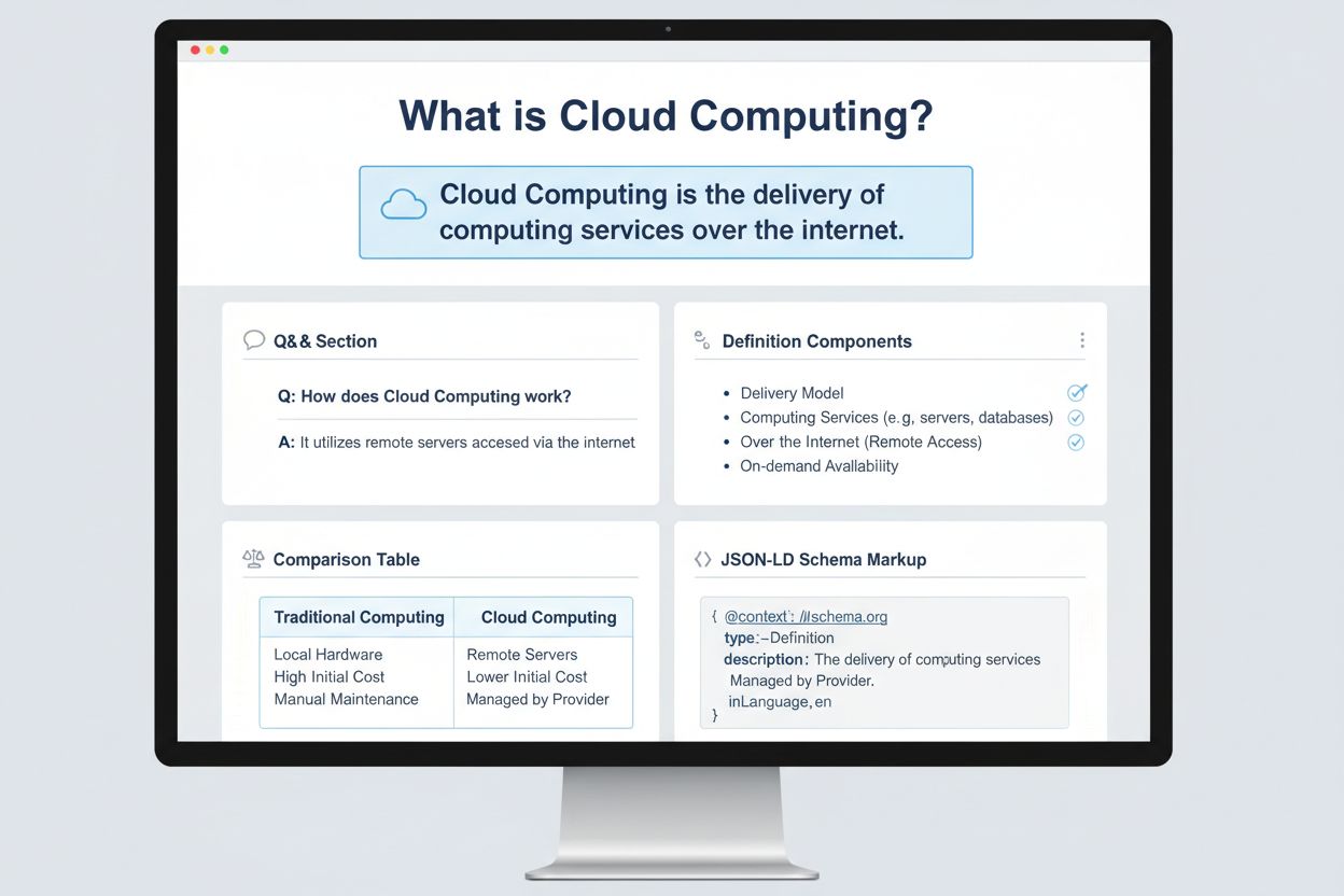 Structured content layout showing definitional clarity elements