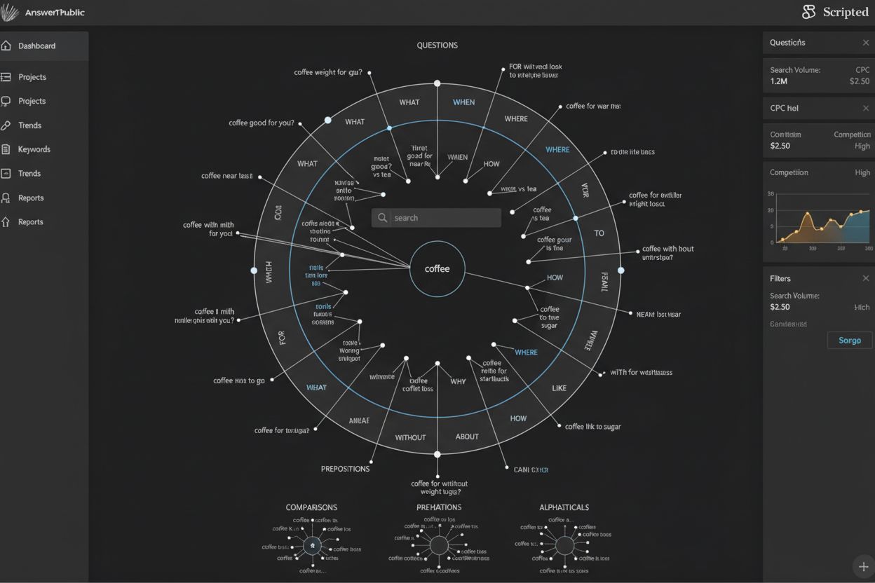 Answer The Public : Outil Visuel de Recherche de Mots-Clés et d'Écoute de la Recherche