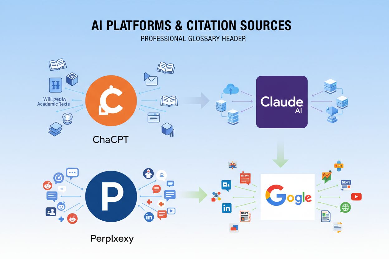 AI Platform Preference Analysis showing different citation patterns across ChatGPT, Claude, Perplexity, and Google AI