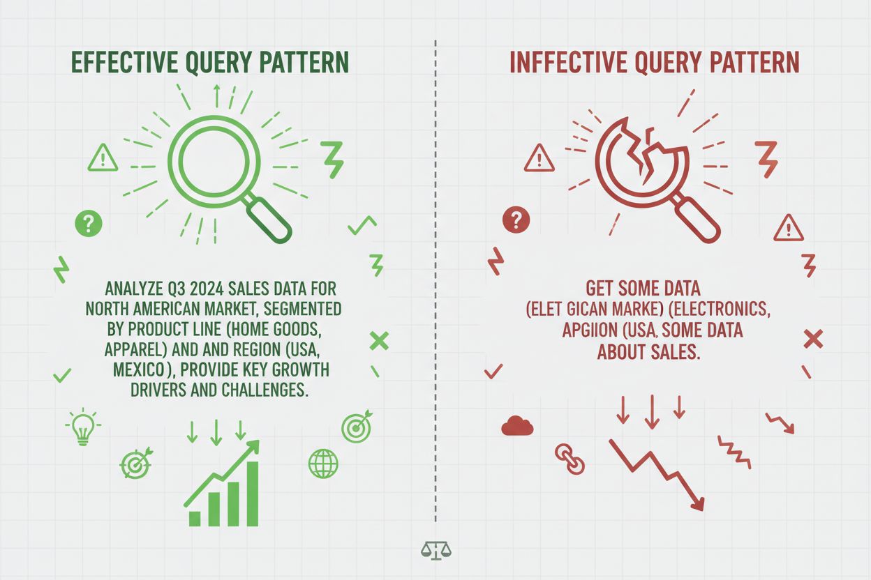 Comparison of effective vs ineffective query patterns
