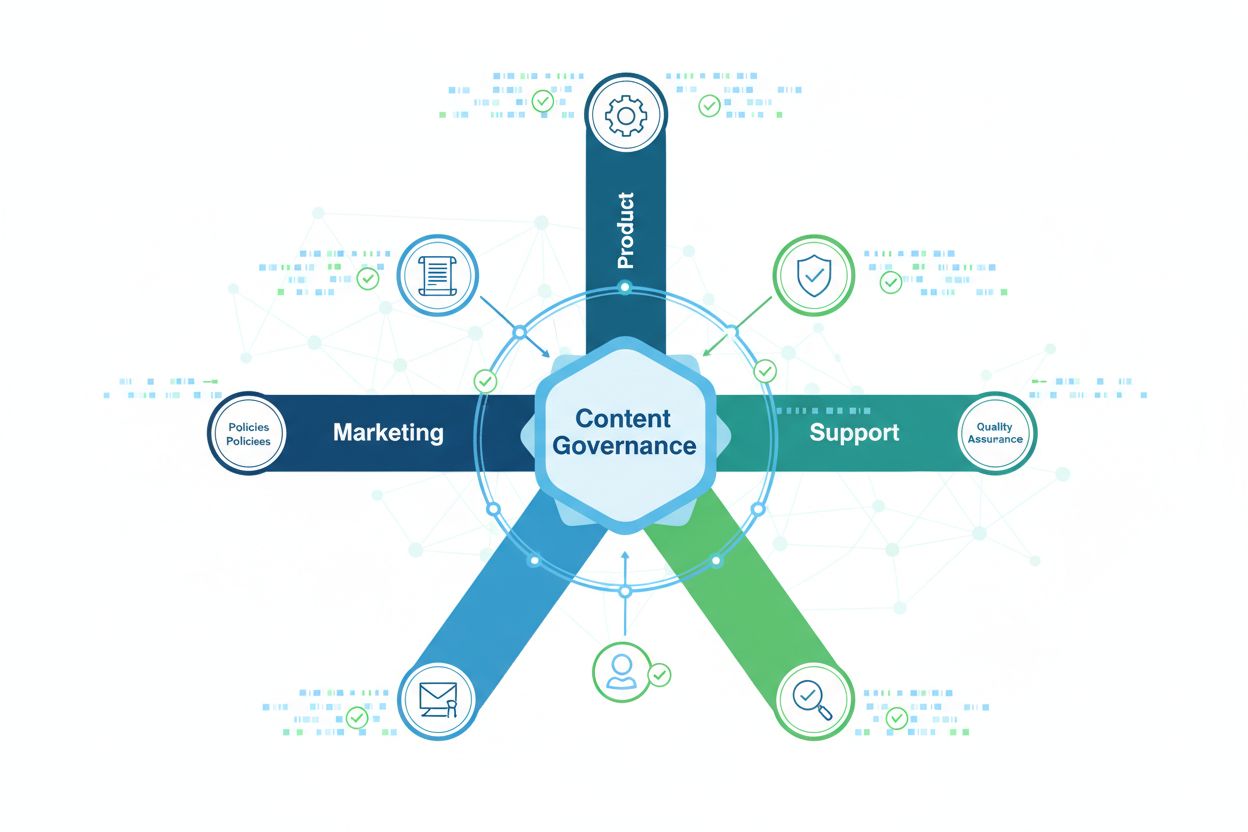 AI Content Governance Framework showing interconnected governance processes