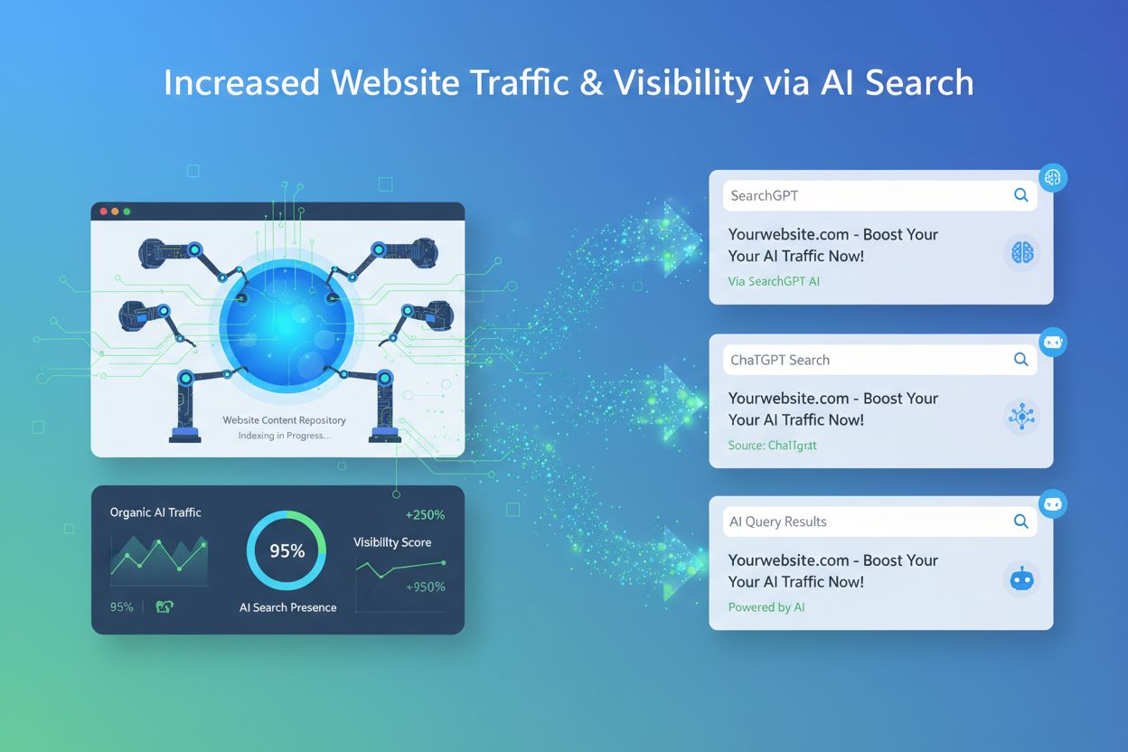 Website visibility and traffic impact from AI search engines