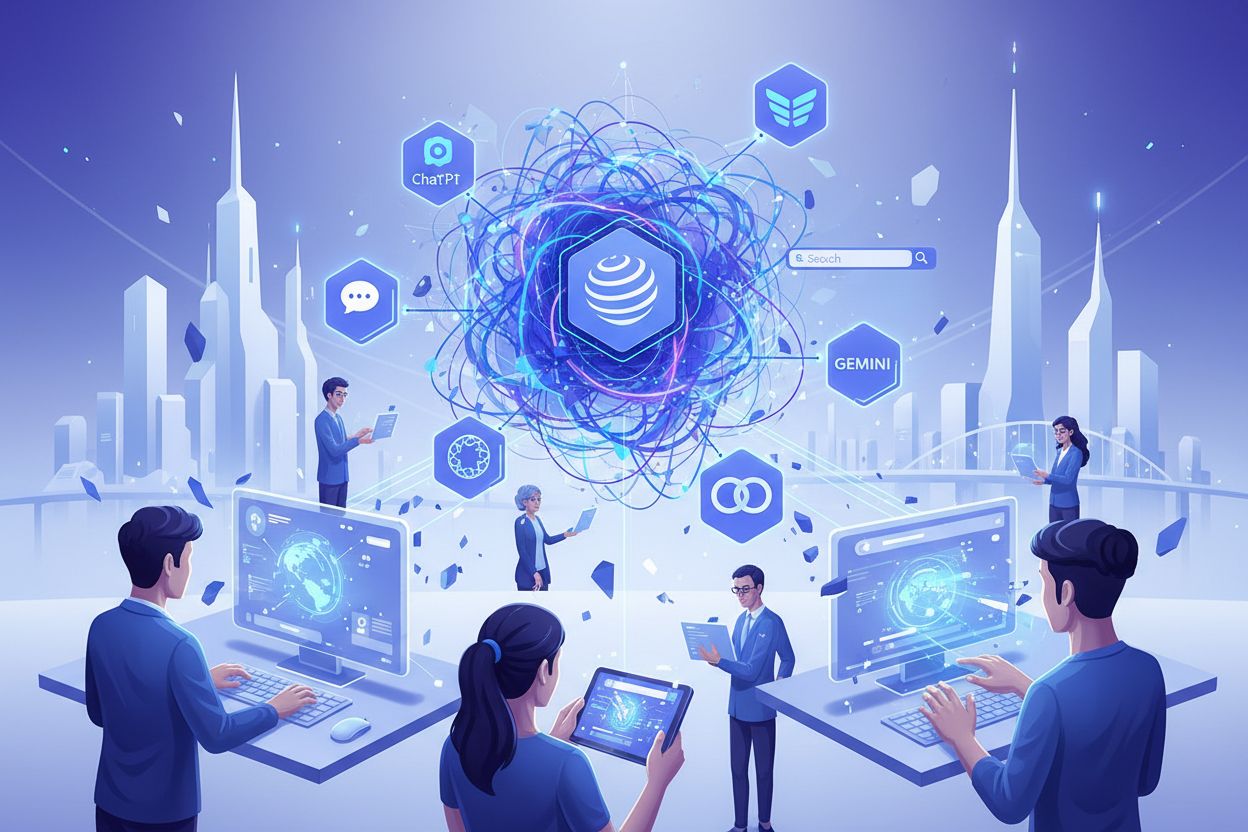 Future of AI search ecosystem with multiple platforms and diverse users