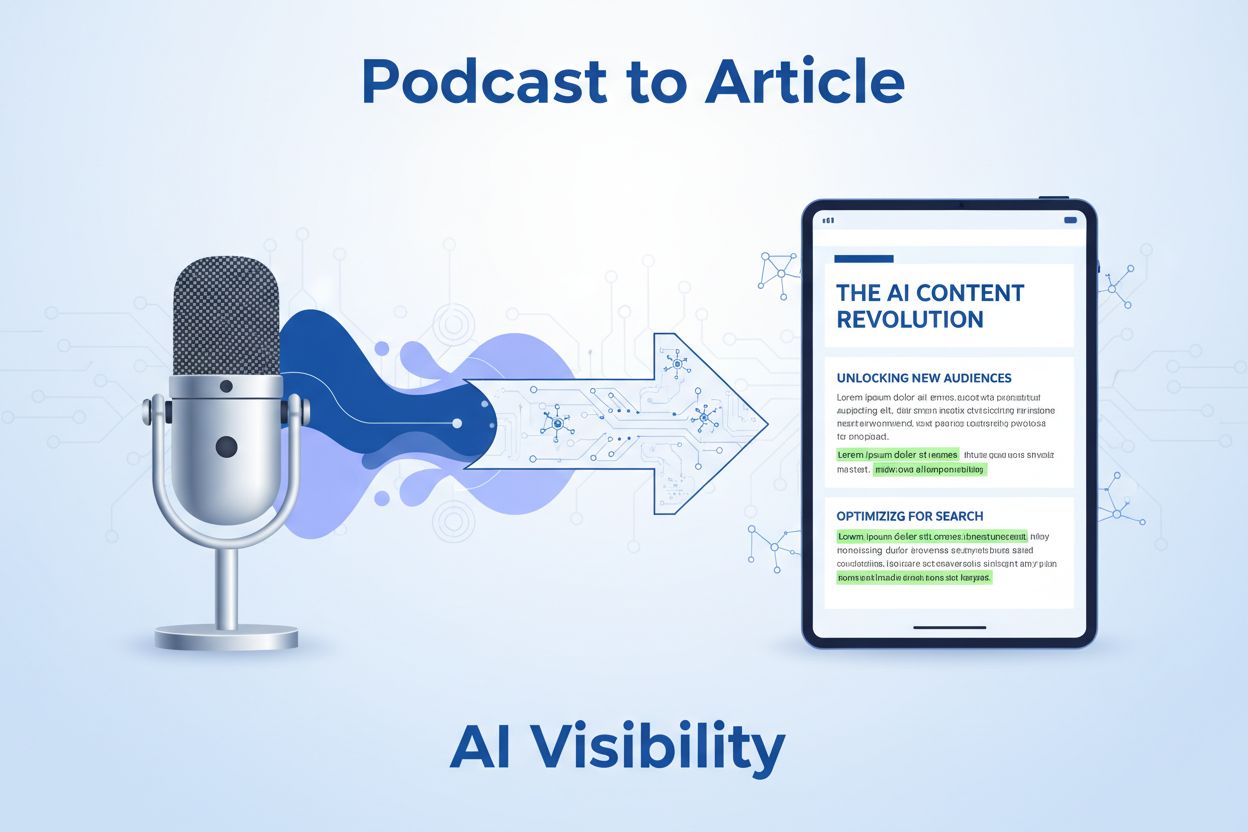 Podcast to Article: Capturing AI Citations from Audio Content