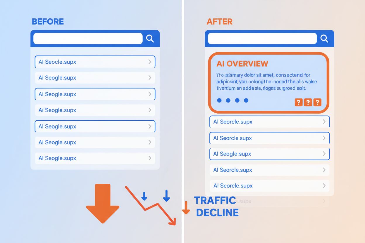 AI Overviews impact on search results showing traffic decline