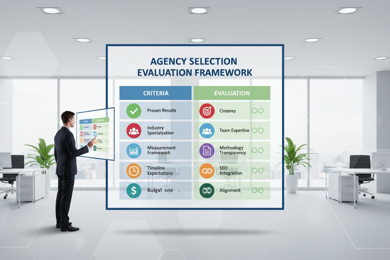 Agency Selection Evaluation Framework with eight key criteria