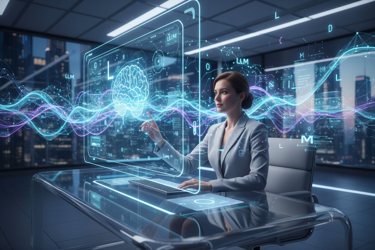 Future of content marketing showing human and AI collaboration for fluent, optimized content creation