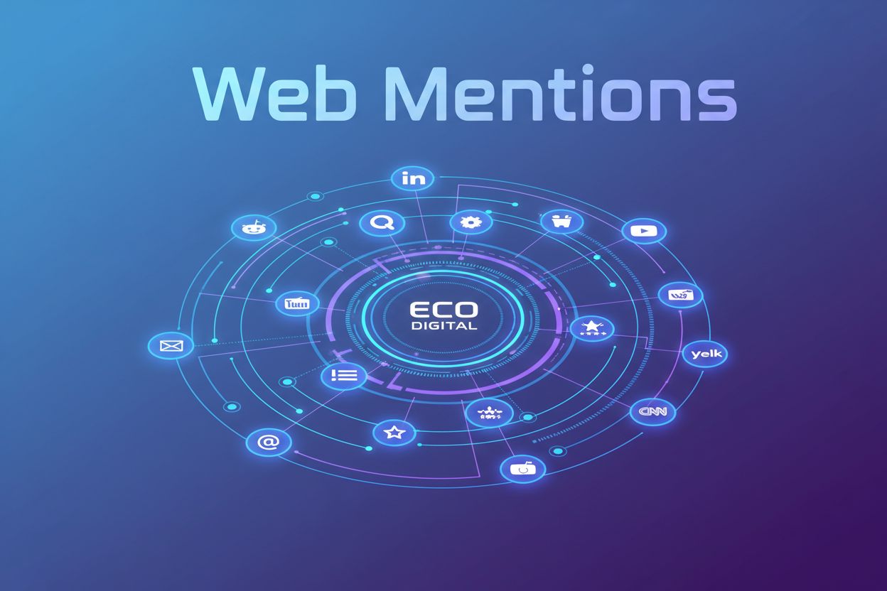 Digital ecosystem showing web mentions and third-party references