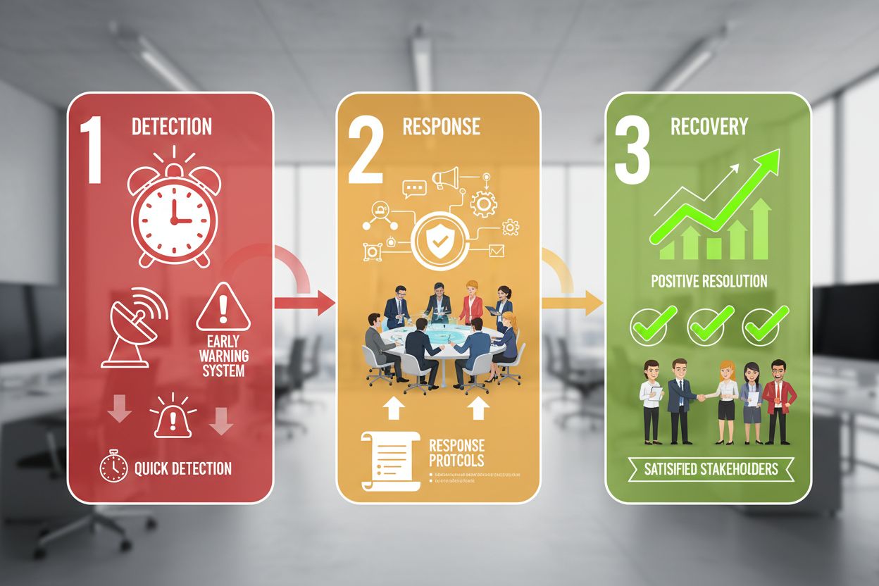 Timeline visualization of successful AI crisis prevention