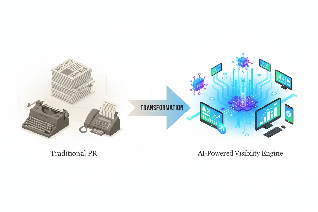 Evolution of press releases from traditional media to AI-powered visibility engine
