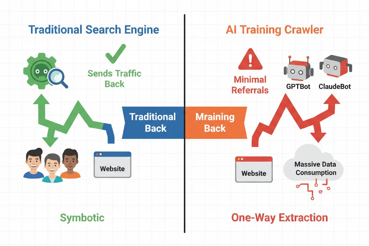 AI Crawler vs Traditional Search Engine Comparison