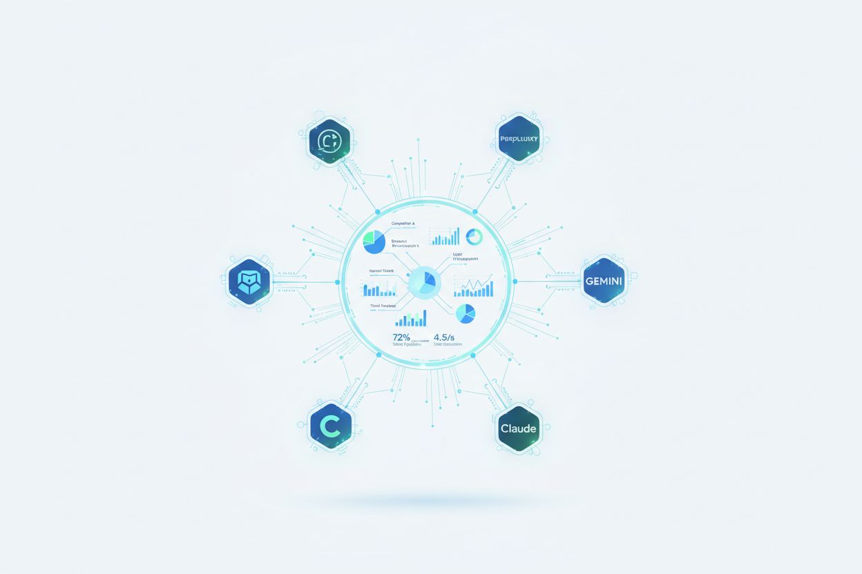 AI search engines landscape showing competitive analysis across ChatGPT, Perplexity, Google AI Overviews, Gemini, and Claude