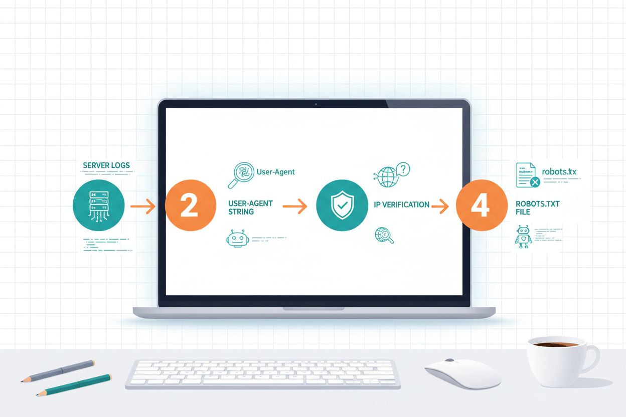 Step-by-step guide to identifying AI crawlers with server logs and verification