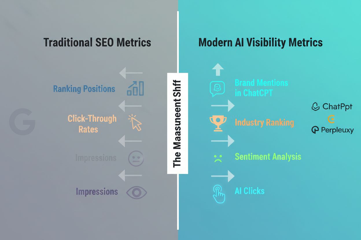 The shift from traditional SEO metrics to modern GEO metrics