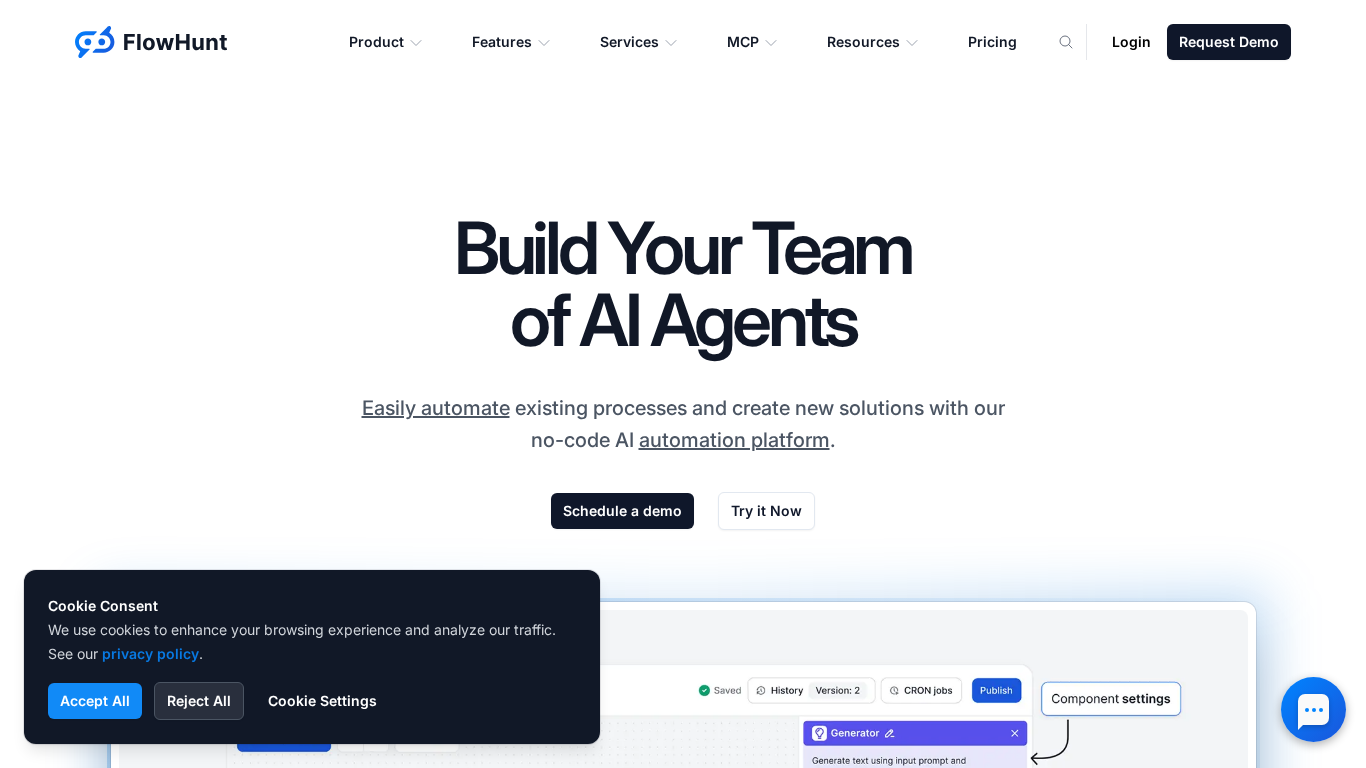 FlowHunt.io AI content generator and automation platform
