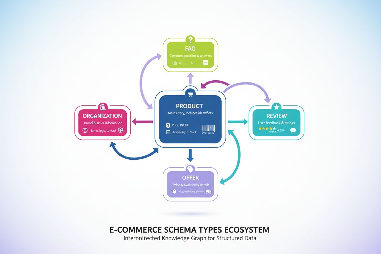Schema types ecosystem showing interconnected relationships